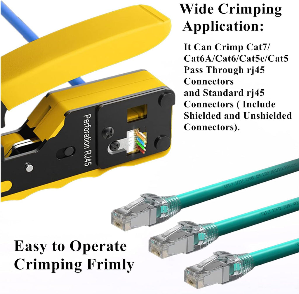 rj45 Crimp Tool Kit with Connectors and Network Tester C47226