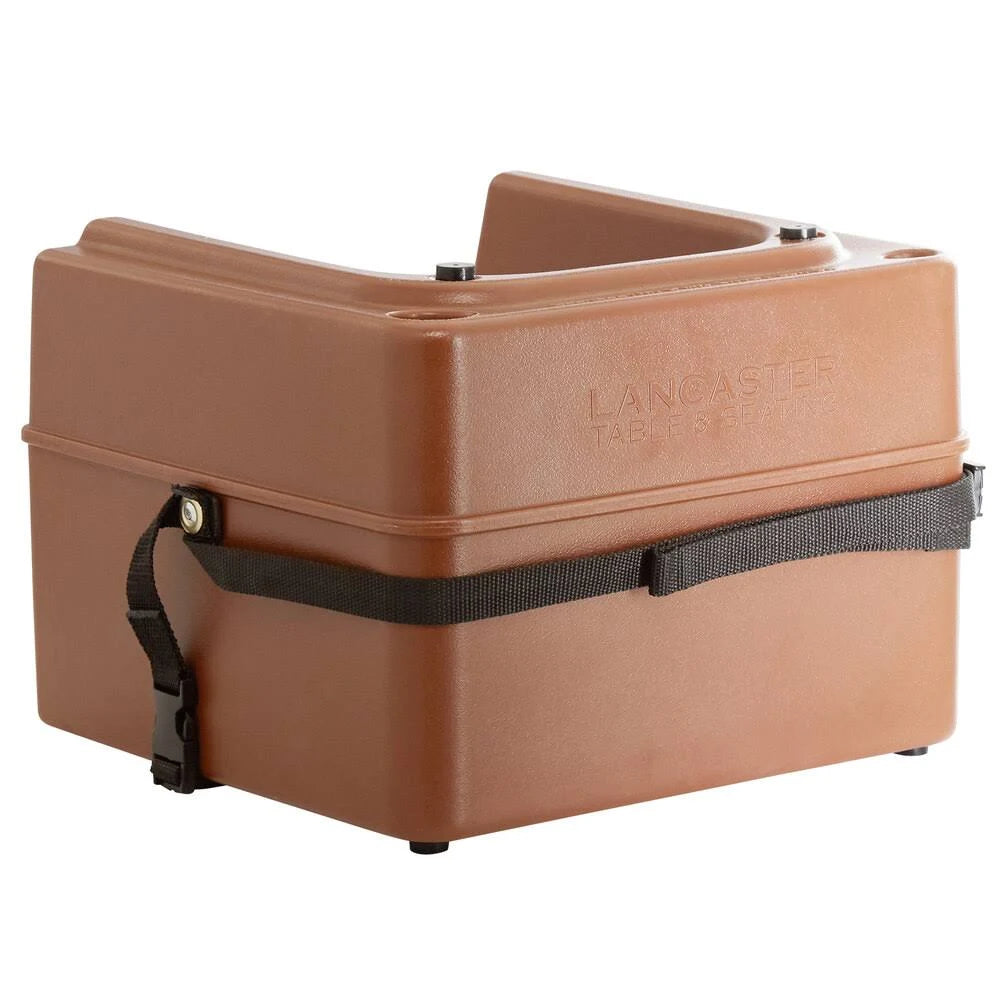 Brown Dual Height Plastic Booster Seat with Strap W302