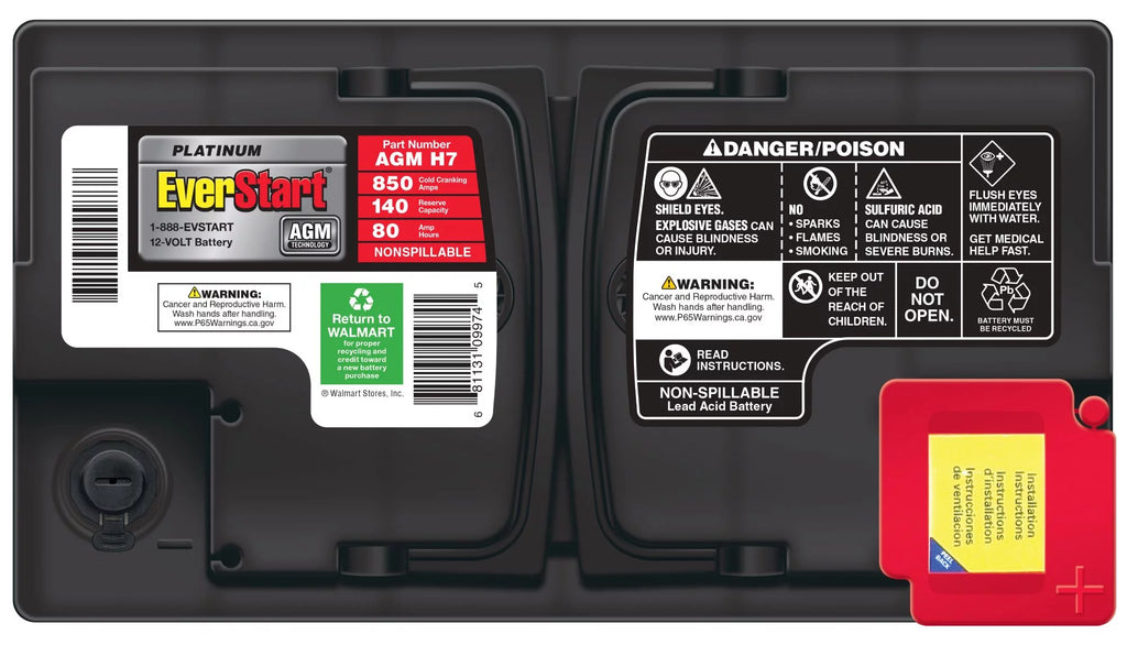 AGM Automotive Battery Group Size H7 12 Volt 850 CCA K361