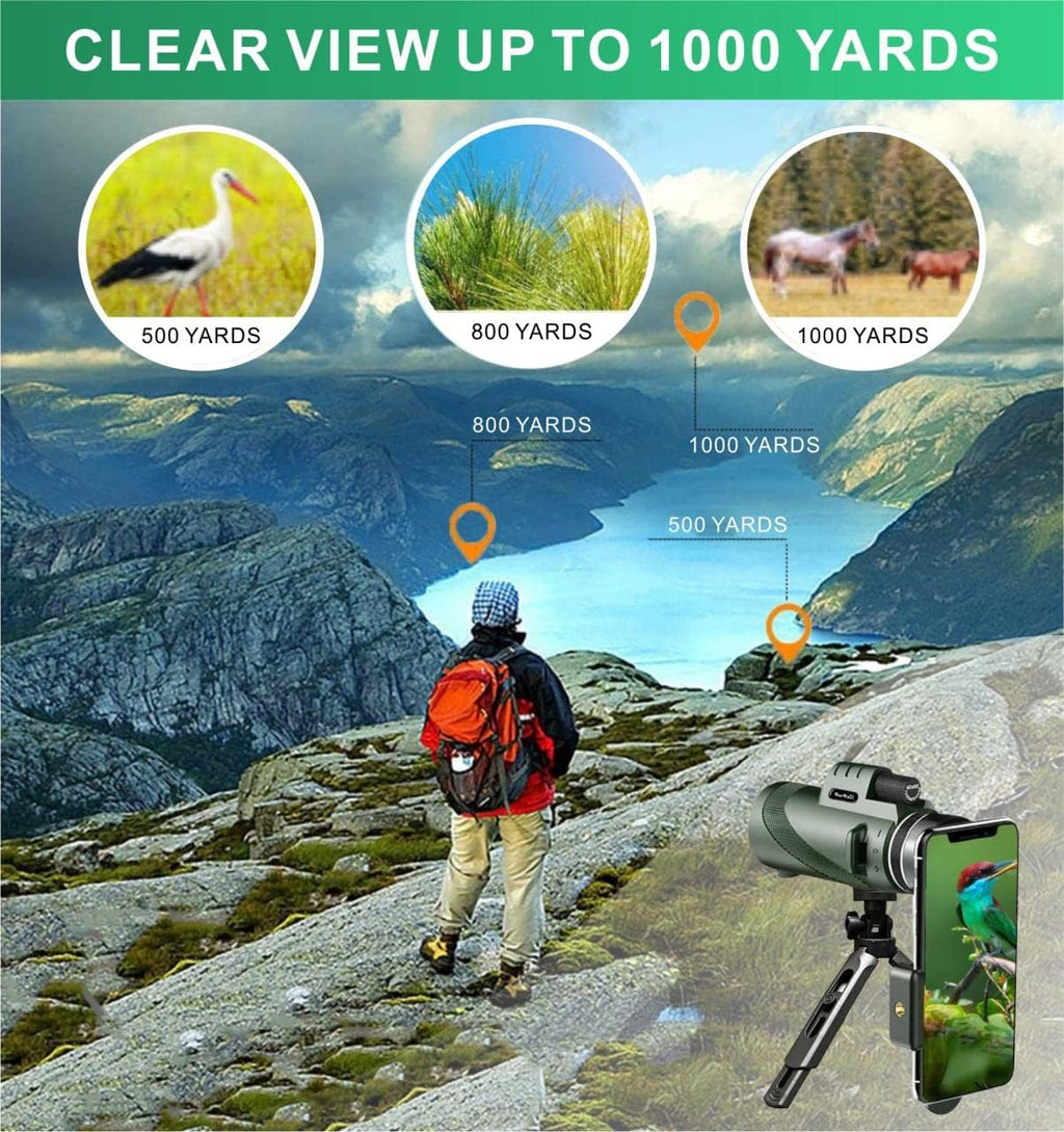 80X100 BAK4 Prism Monocular Telescope L909