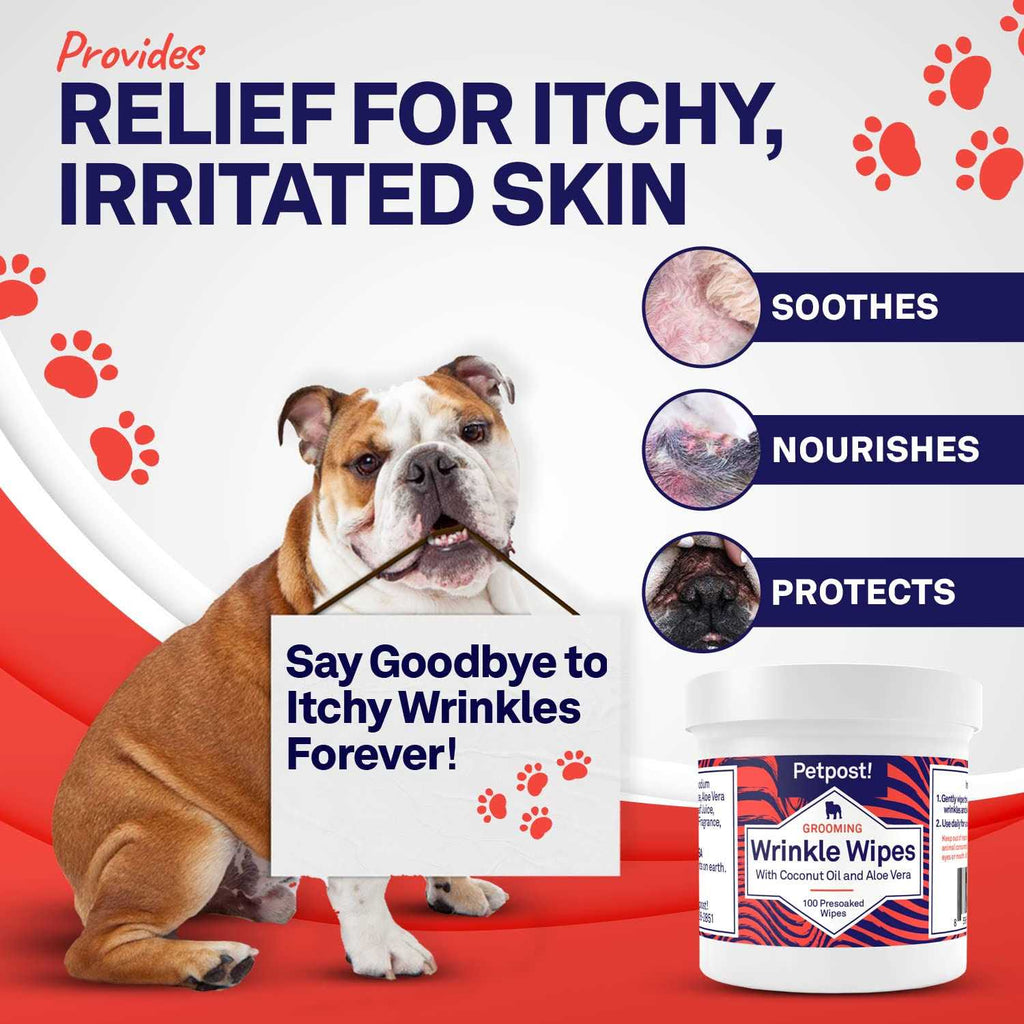 Bulldog Wrinkle Wipes for Dogs V366685