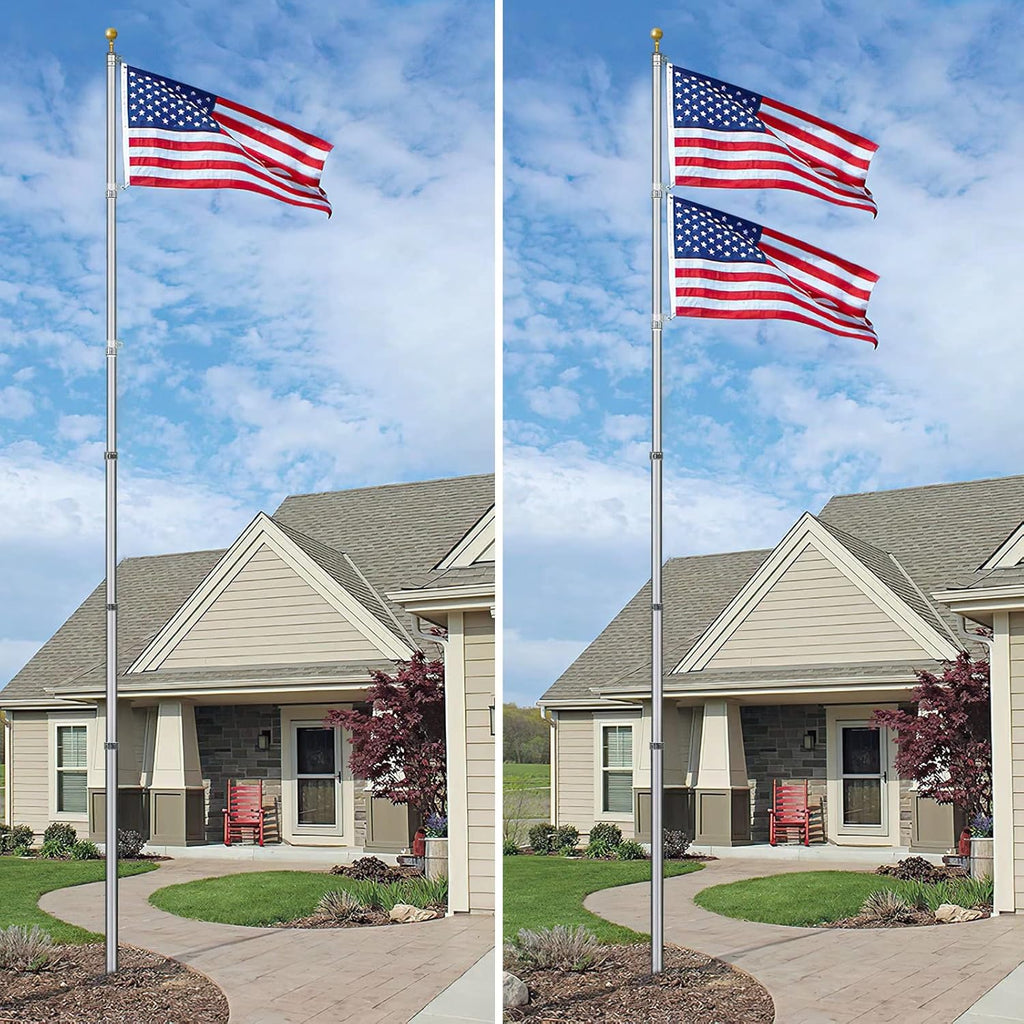 30ft Telescoping Aluminum Flag Pole Kit M9580