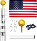 30ft Telescoping Aluminum Flag Pole Kit M9580