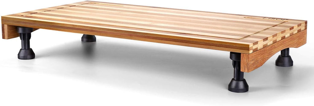 Bamboo Stovetop Cover Cutting Board with Adjustable Legs V831920