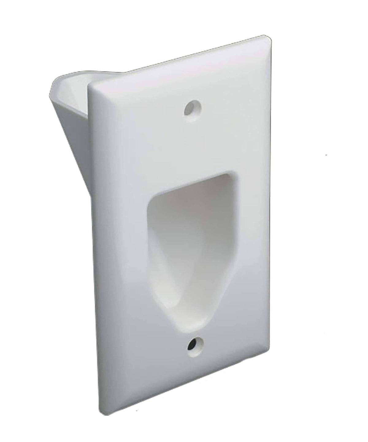 1-Gang Recessed Low Voltage Cable Plate, 25 Pack, White B32654