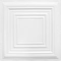 Bright White Satin Tin Ceiling Tile Q731