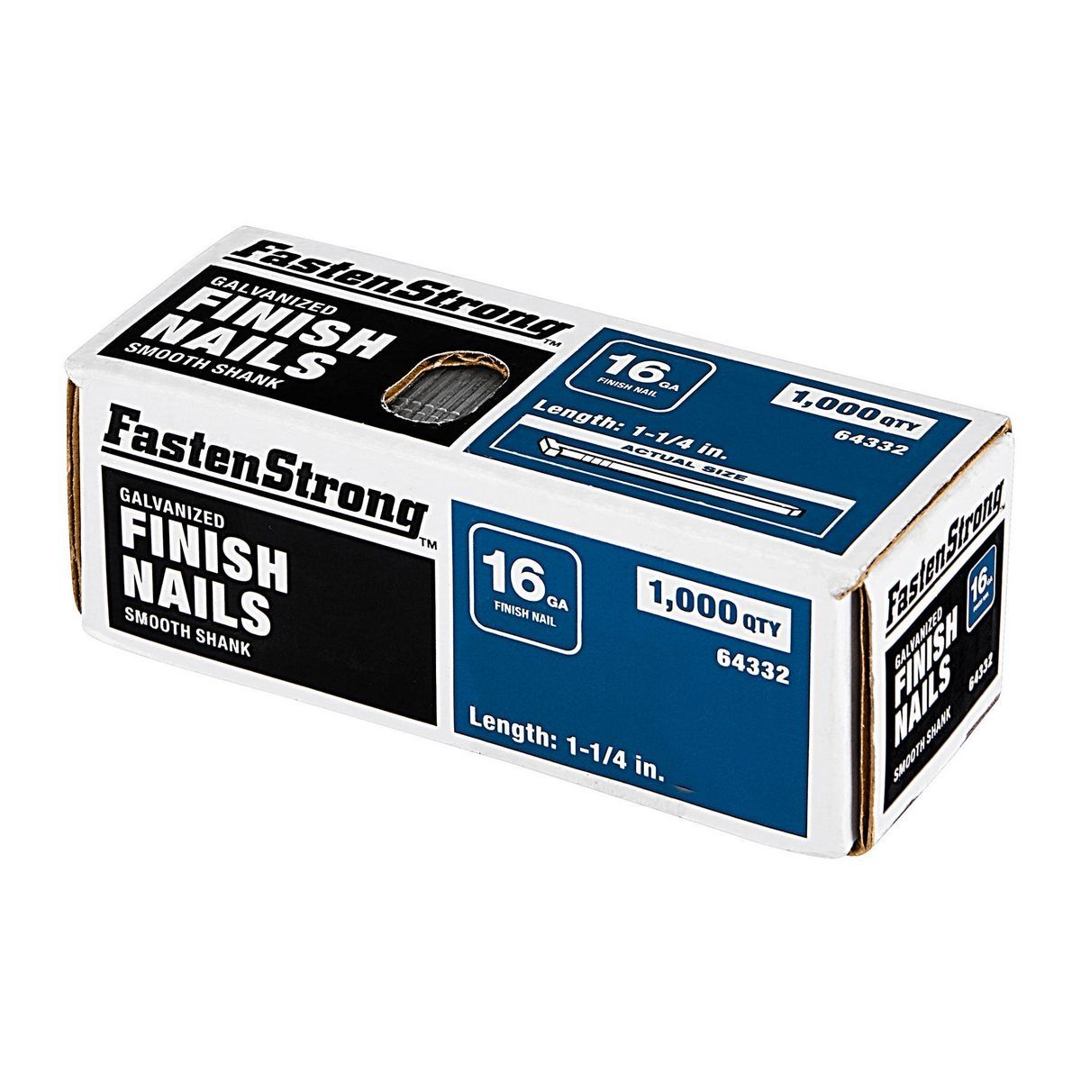 1-1/4 in. 16 GA Galvanized Finish Nails, 1000 Piece L621001