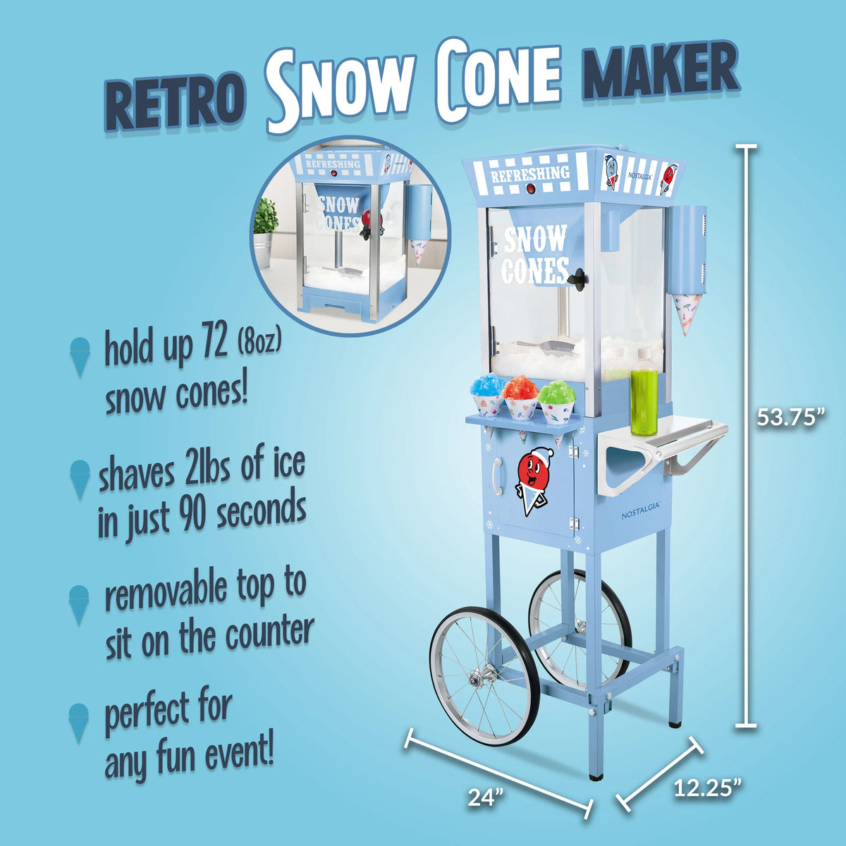 54-Inch Tall Snow Cone Cart T88469