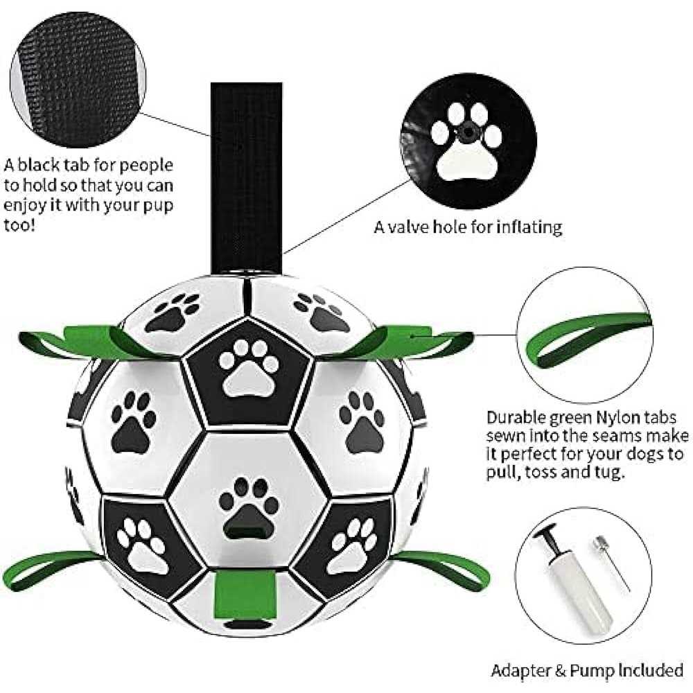 Dog Toys Soccer Ball with Straps C1560