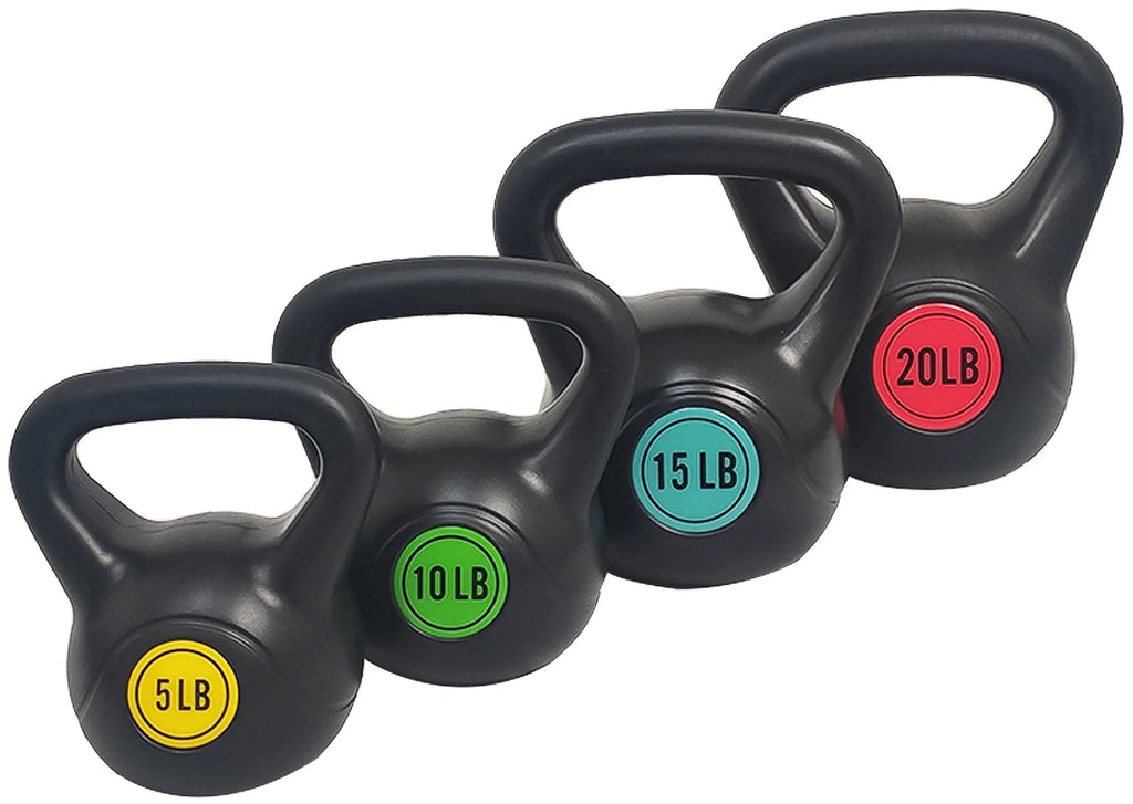 Wide Grip Kettlebell Set, 5lb, 10lb, and 15lb S351059