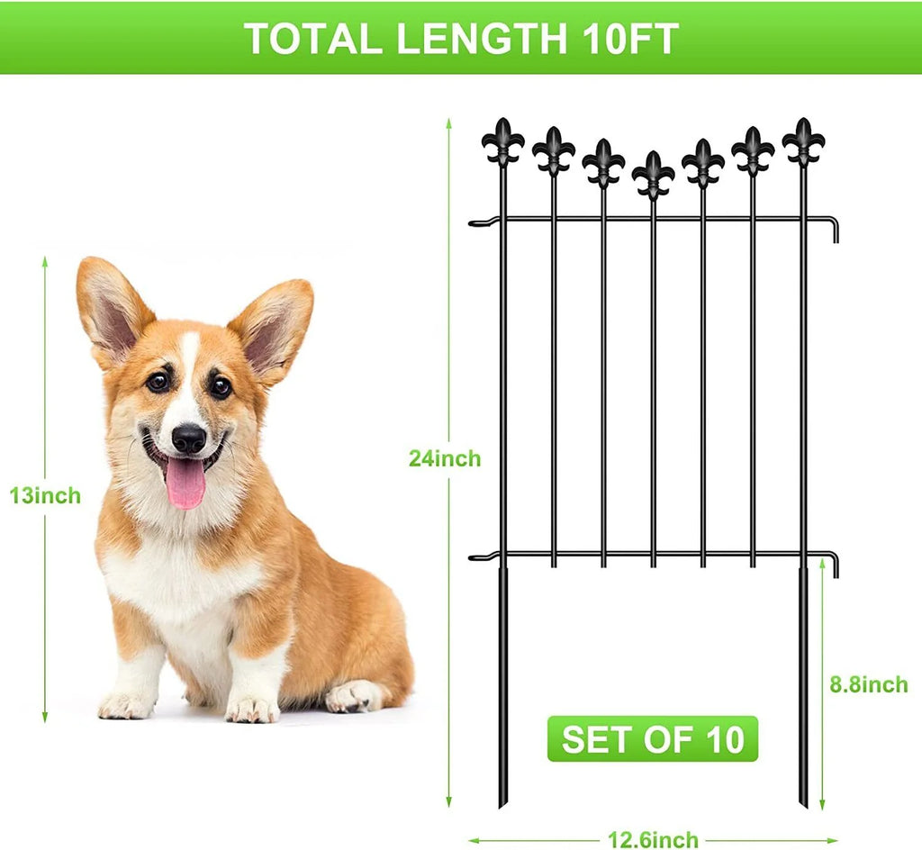 10 Pack Decorative Garden Fence Panels Q240