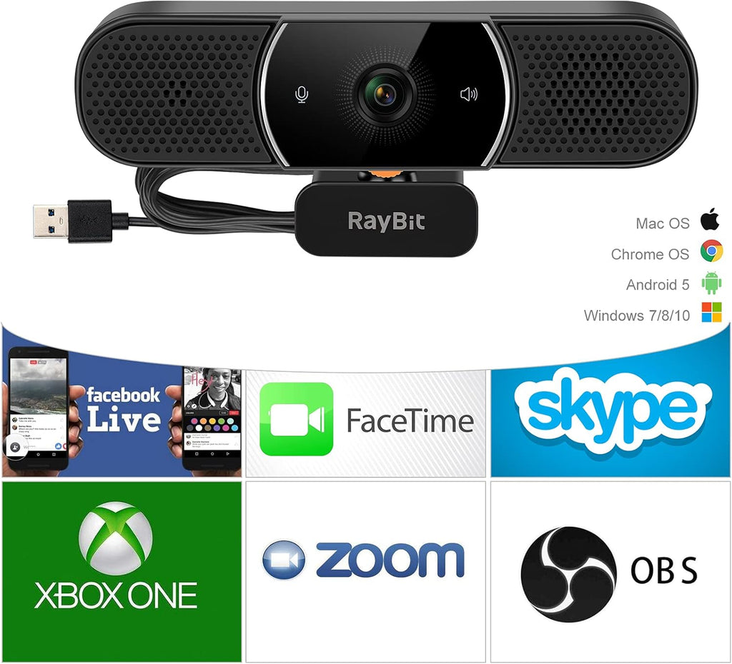 1080p HD Webcam with Microphone and Speaker J935
