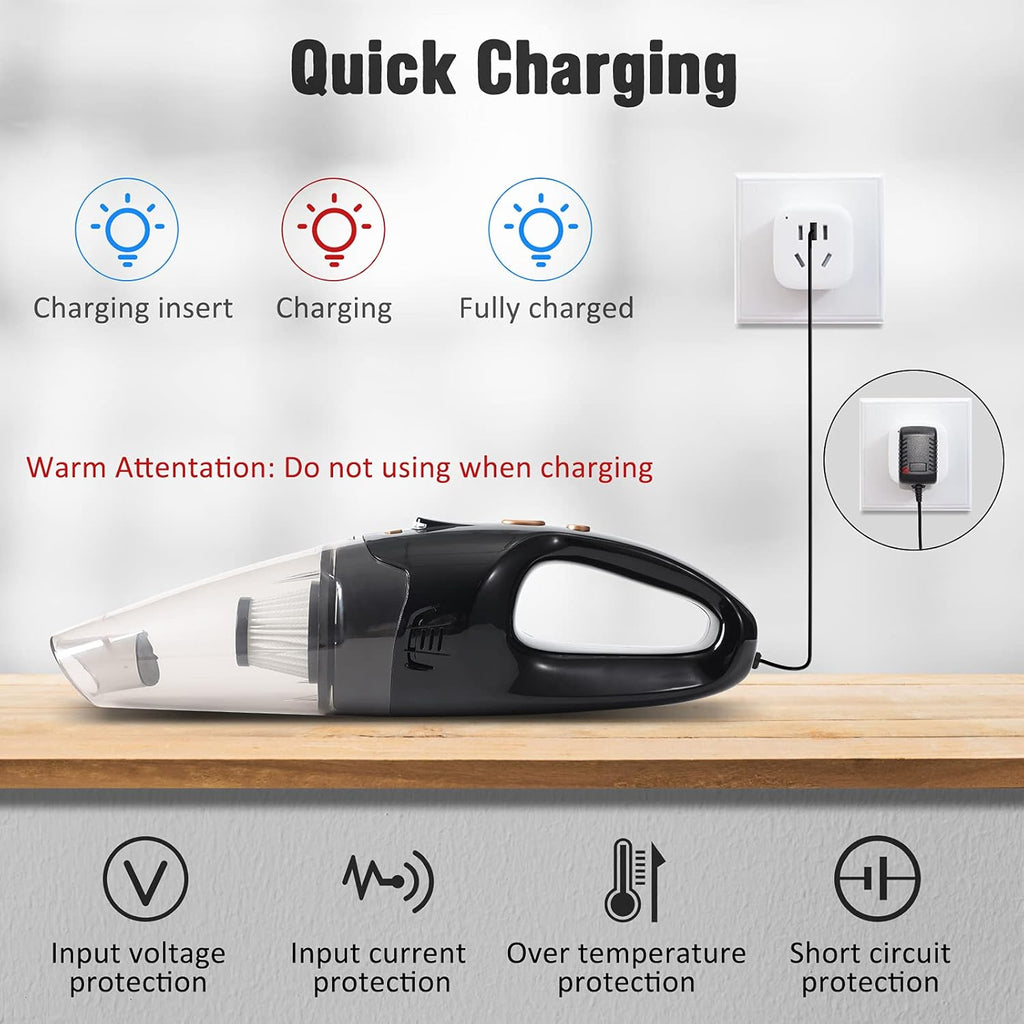 Cordless Handheld Vacuum 8000pa USB 120W Mini Car Vacuum Z992194