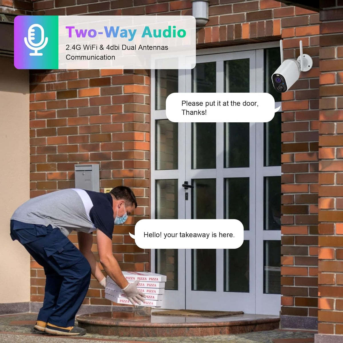 Wireless Rechargeable Battery Security Camera HD 1080P O29506