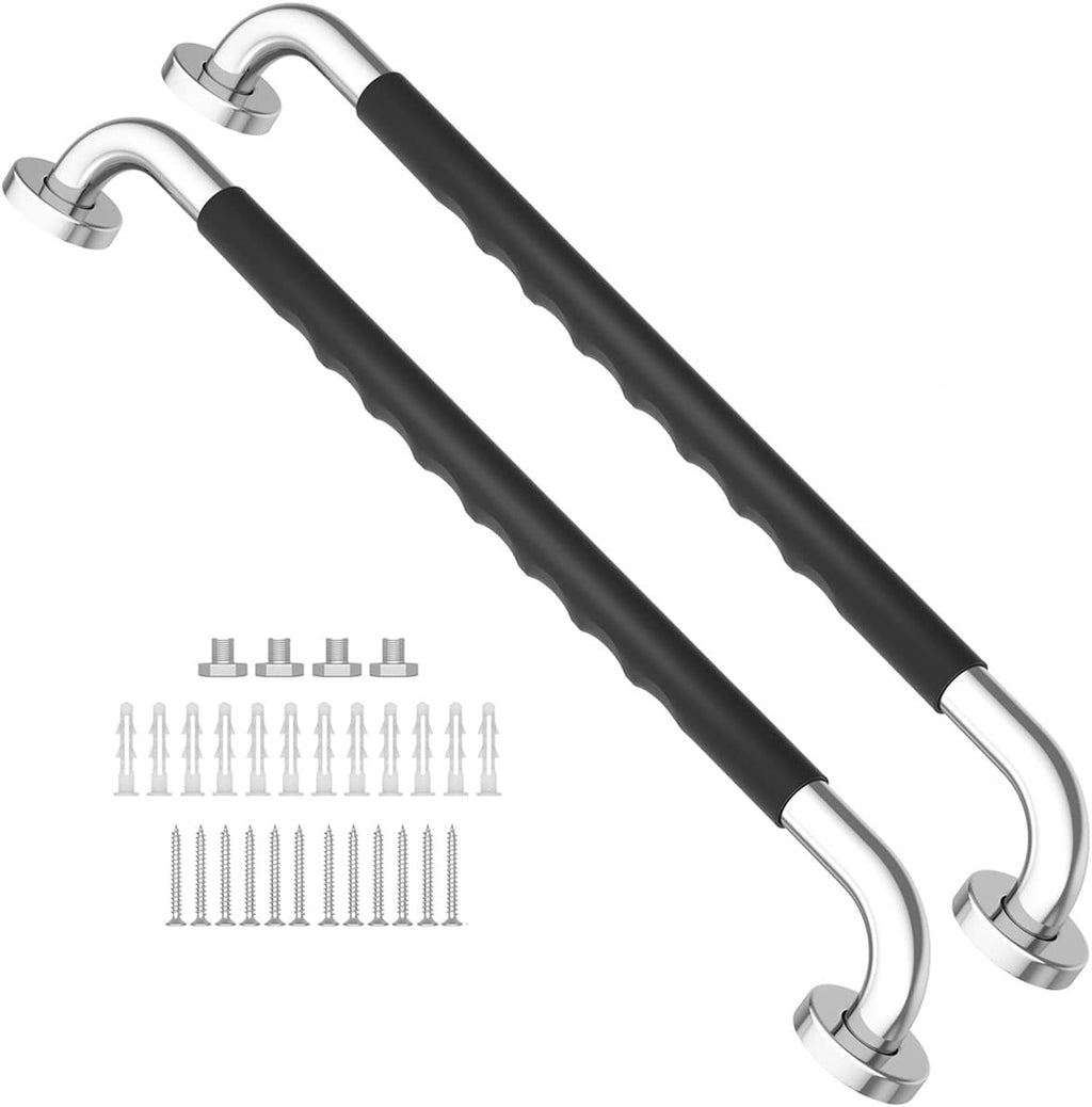 2 Pack 24 Inch Black Stainless Steel Shower Grab Bar B11772