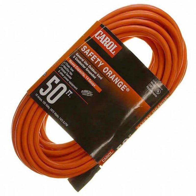 Safety Orange 50 ft Extension Cord Y426