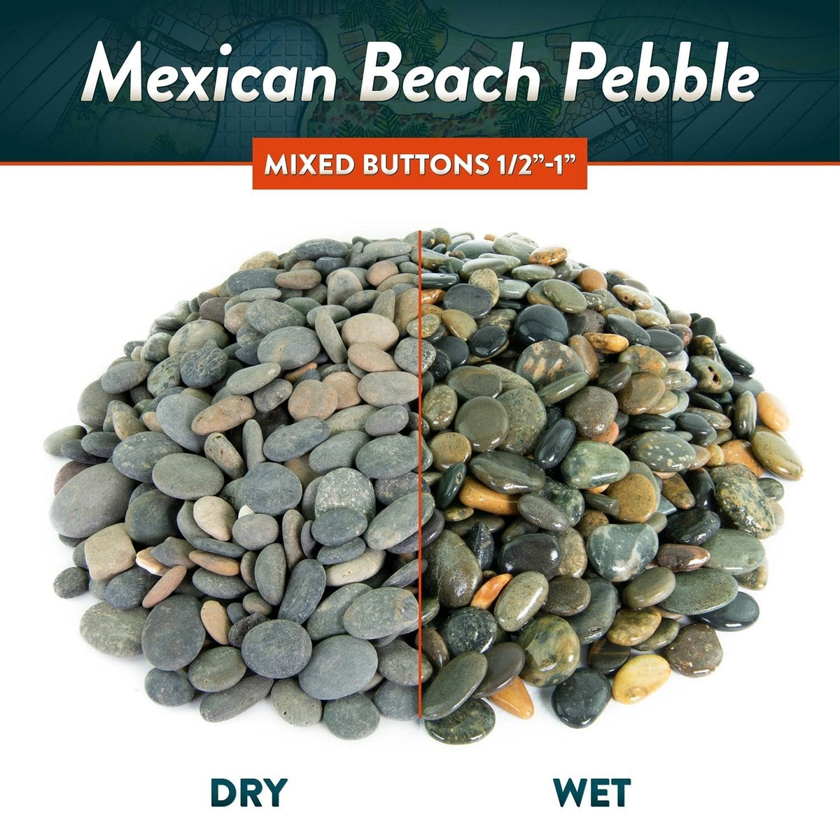 0.50 Cu. ft. 3 in. to 6 in. Smooth Round Mexican Beach Pebble Rock A542