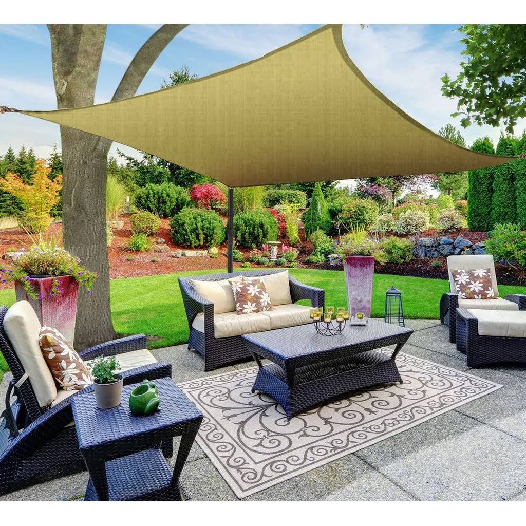 Beige Square Sun Shade Sail Canopy G78545