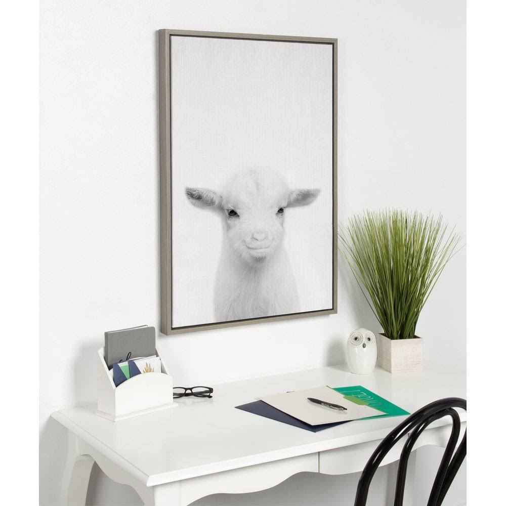 Gray Framed Canvas B6178