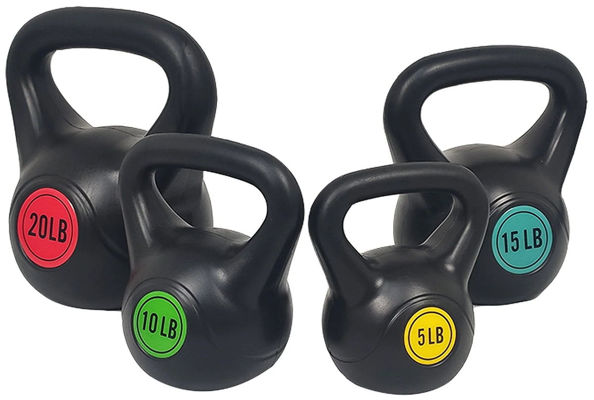 Wide Grip Kettlebell Set, 5lb, 10lb, and 15lb S351059