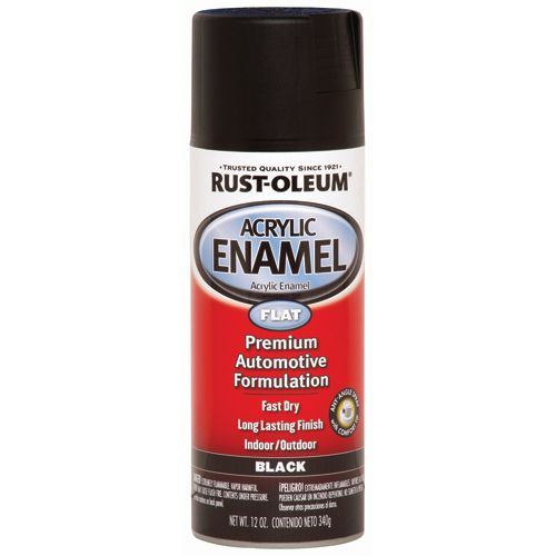Flat Black Acrylic Enamel Spray Paint Q70969