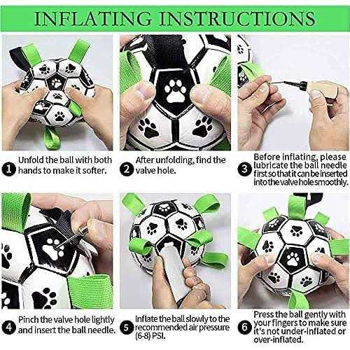 Dog Toys Soccer Ball with Straps C1560