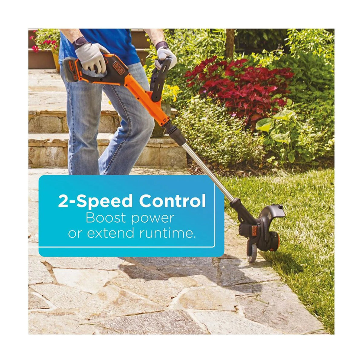 20V MAX Cordless Lithium-Ion 2-Speed 12 in. String Trimmer/Edger Kit T7649